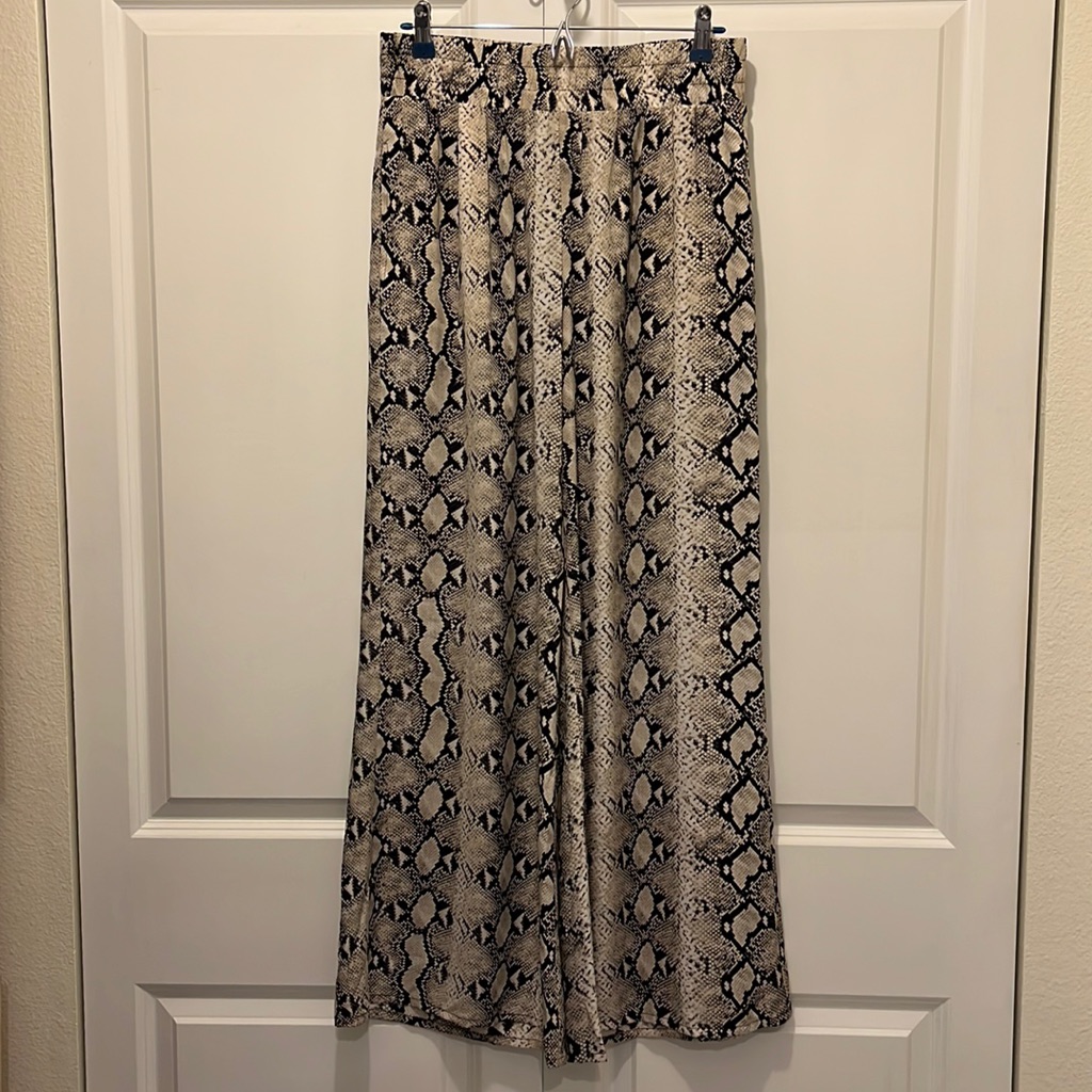 L’agence Python Print Silk Pants